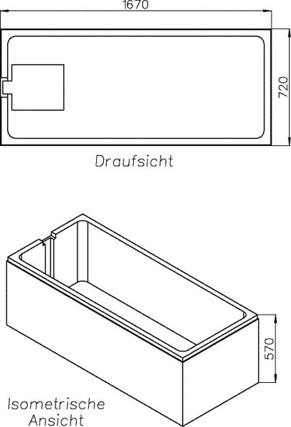 Calmwaters® Wannenträger 170 x 75 cm Original, Passend für Rechteck-Badewanne 170x75 cm, Styroporträger, Schall- und wärmedämmend, Direkt verfliesbar, Badewannenträger in Weiß, 03AX2432