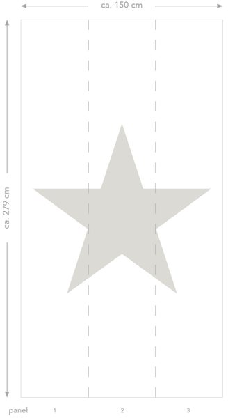 Origin Wallcoverings Fototapete Sterne Grau - 1,5 x 2,79 m - 357218