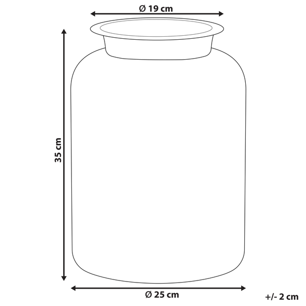 Blumenvase VINDALOO Glas 35 cm Hellgrün