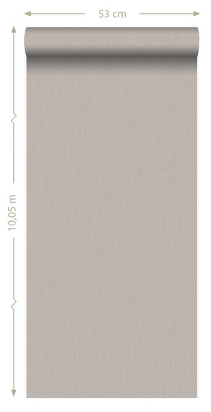 Origin Wallcoverings Tapete Leinen-Optik Graurosa - 53 cm x 10.05 m - 346625