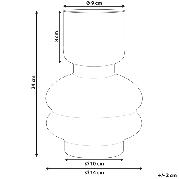 Blumenvase RODIA Glas 24 cm Transparent