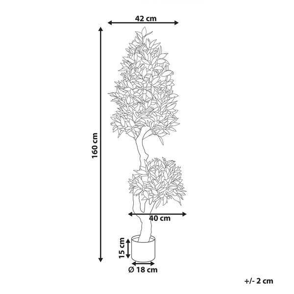 Kunstpflanze LAURELE 160 cm Grün
