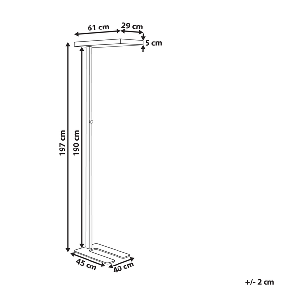 LED Stehlampe TAURUS mit Dimmer Metall Weiß
