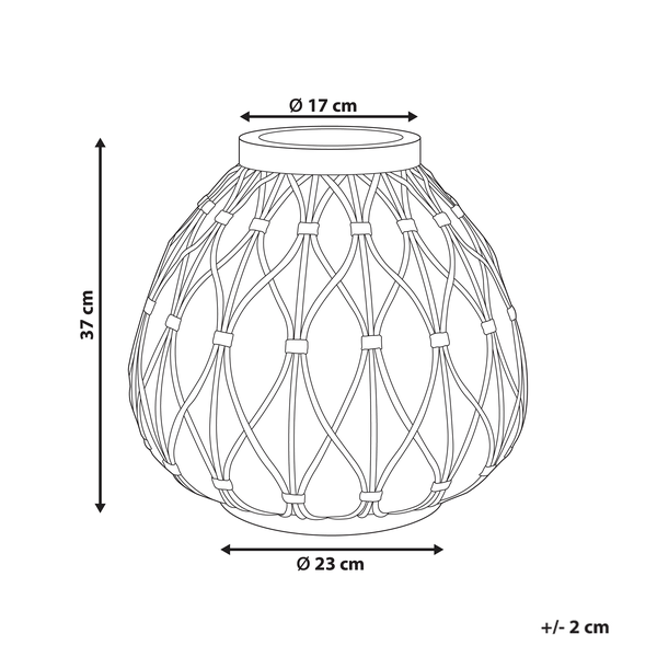 Blumenvase DOMOKOS Keramik 38 cm Hellbraun
