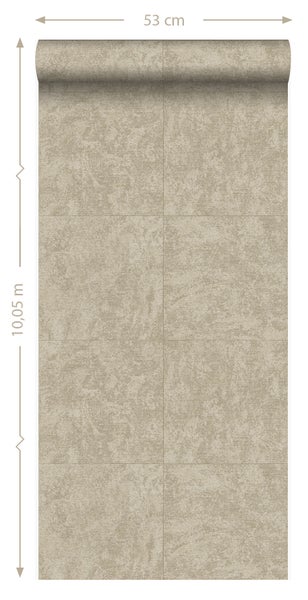 Origin Wallcoverings Tapete Stein-Optik Sandbeige - 53 cm x 10.05 m - 347409