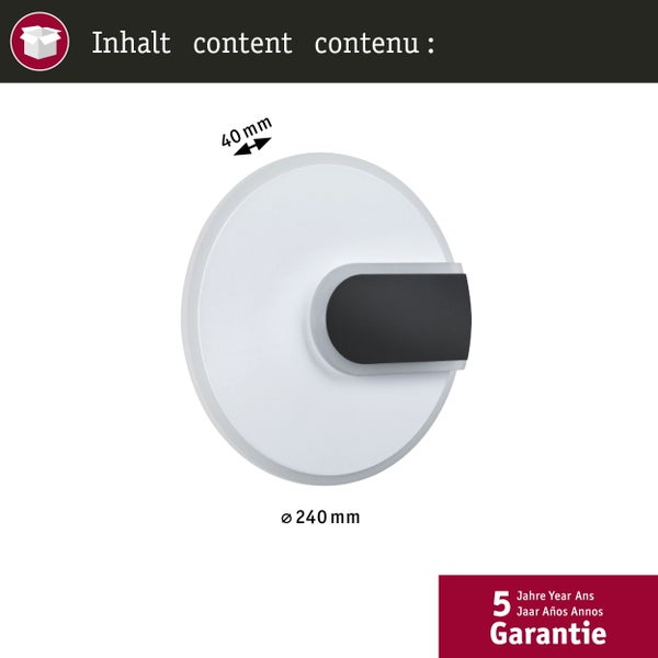 LED Wandleuchte 2Form 4000K 1160lm / 430lm 230V 9W / 3,5W Weiß, Schwarz