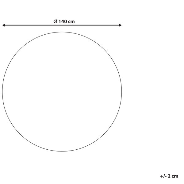 Teppich HALFETI Hellbeige ø 140 cm Baumwolle