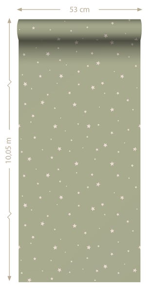 ESTAhome Tapete kleine Sterne Mintgrün - 53 cm x 10.05 m - 139688