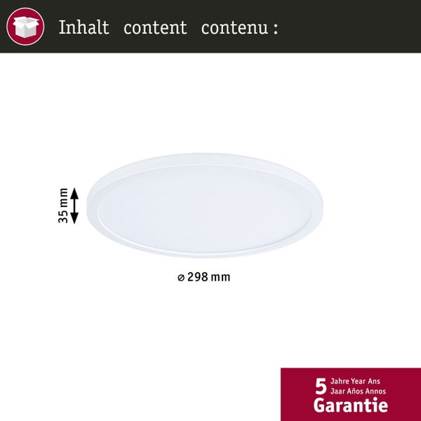 LED Panel Atria Shine IP44 rund 298mm 14,8W 2250lm 3000 - 6500K Weiß