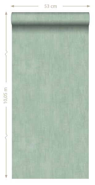 ESTAhome Tapete mit malerischem Effekt Seladongrün - 53 cm x 10.05 m - 148734