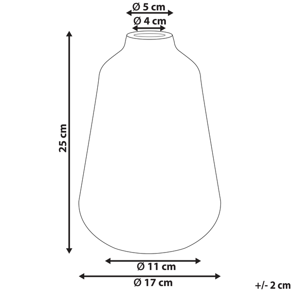 Blumenvase MARONEIA Steinzeug 25 cm Weiß
