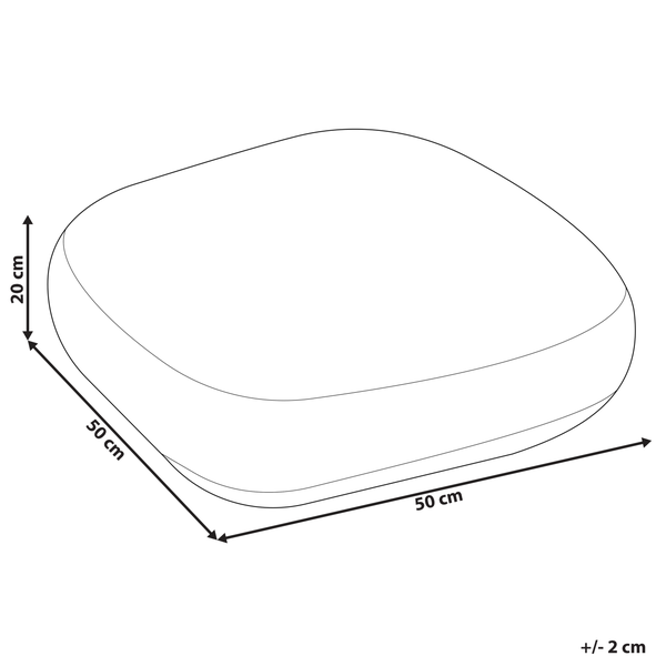 Pouf Makramee BERRECHID Baumwolle Grau 50 cm 50 cm 20 cm