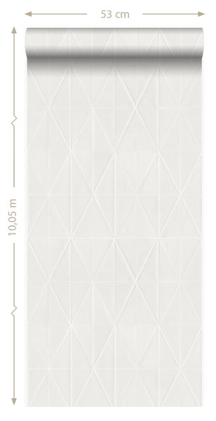 Origin Wallcoverings Tapete grafische Form Crême-Weiß - 53 cm x 10.05 m - 347212
