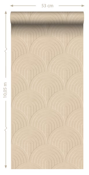 ESTAhome Tapete 3D Muster Beige - 50 x 900 cm - 131107