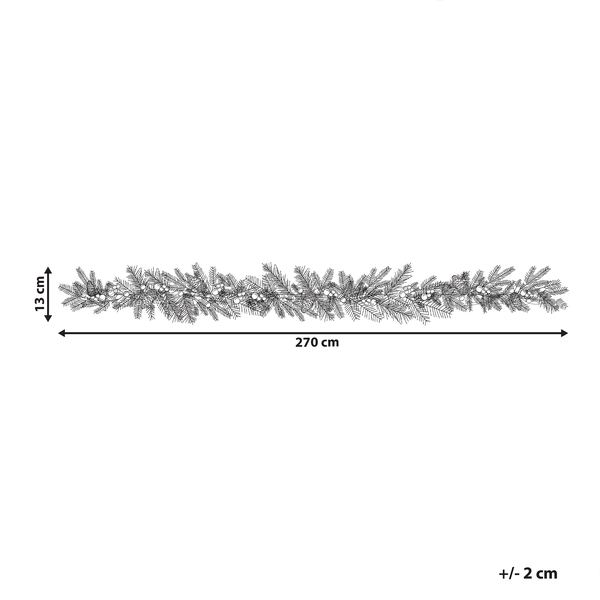 Weihnachtsgirlande LED ELBRUS 270 cm Grün