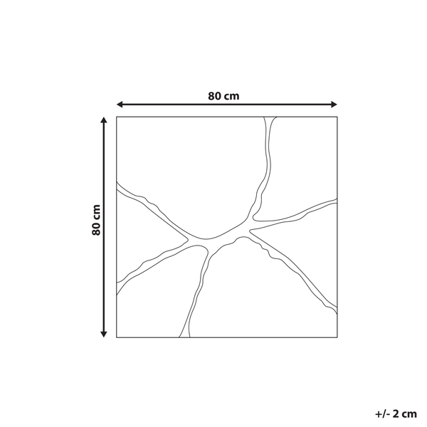 Quadratische Pflasterplatte mit Abmessungen von 80 x 80 cm