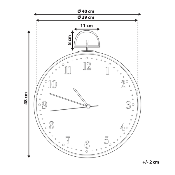 Wanduhr OPFIKON 40 cm Hellbraun