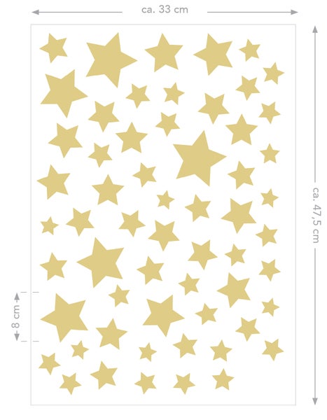 ESTAhome Wandtattoo Sternenhimmel Gelb - 33 x 47.5 cm - 156120