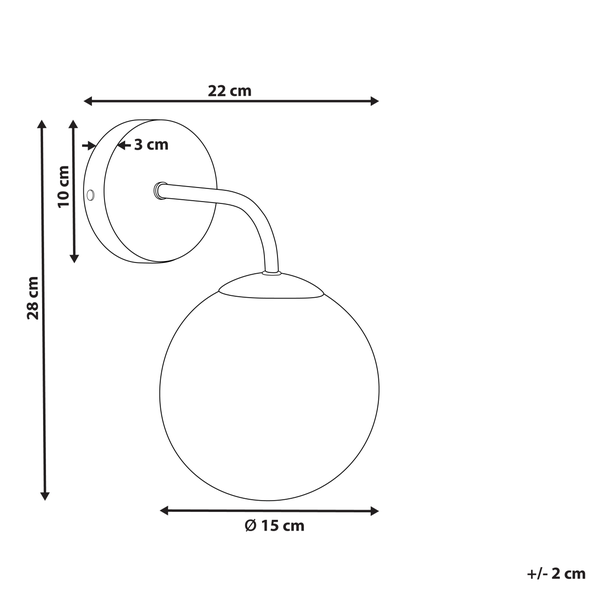Wandlampe BOOMI Metall Burgunderrot