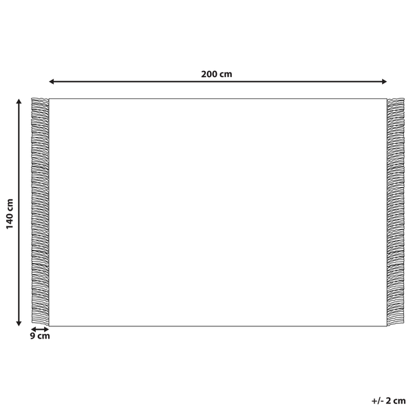 Teppich EMIRLER Weiß 140 x 200 cm Wolle