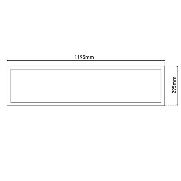 LED Aufbaupanel NICOLA, Aufbauleuchte aus Metall und Kunststoff mit fest verbauten LEDs in neutralweiß, Panel für Innenräume 119,5 x 29,5 cm
