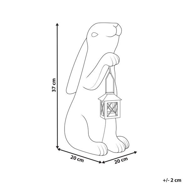Dekofigur Hasenform grau 37 cm ARGILLY