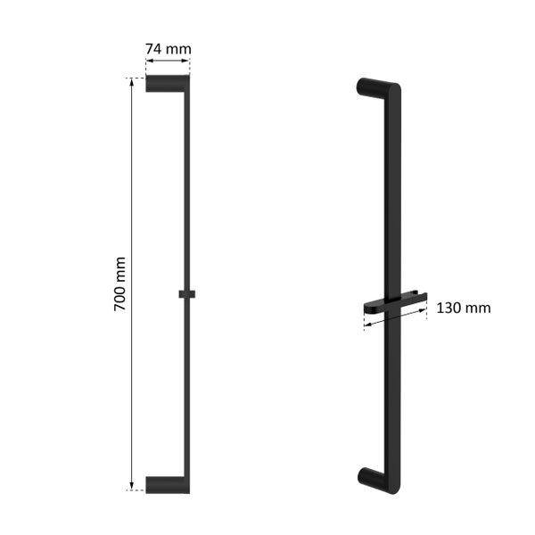 instmaier Duschstange S1, schwarz