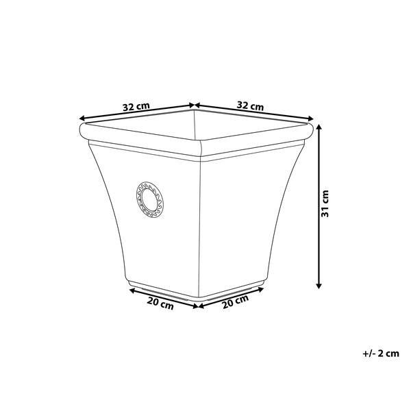 Blumenkübel ELATEIA 32 cm Weiß