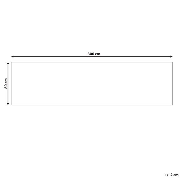 Teppich grau / blau 80 x 300 cm orientalisches Muster Kurzflor KOTTAR