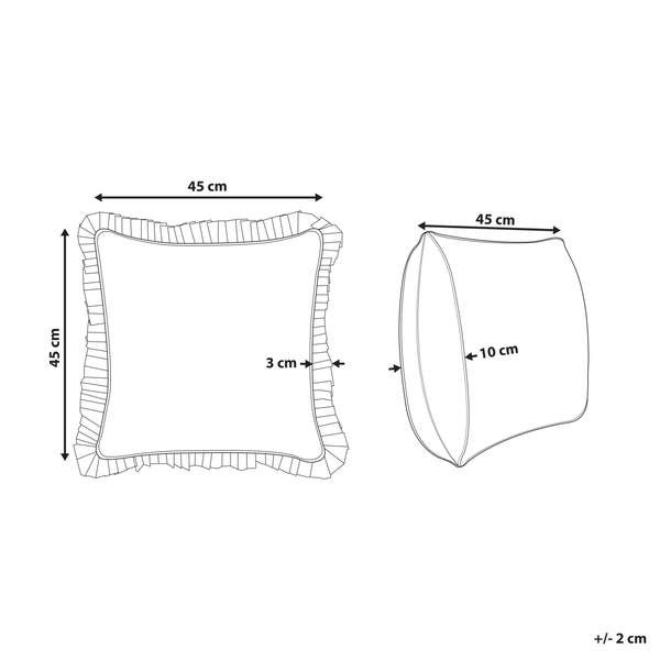 Dekokissen 2er Set AMOENA Baumwolle 45 x 45 cm Blau Blumenmuster