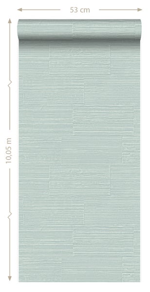 Origin Wallcoverings Tapete Steinoptik Mintgrün - 53 cm x 10.05 m - 347577