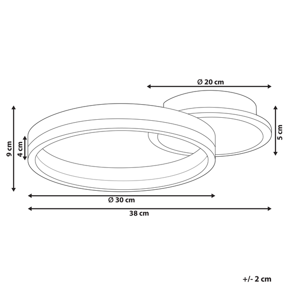 LED Deckenlampe GLYDE Metall Dunkelbraun