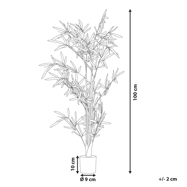 Kunstpflanze BAMBUSA VULGARIS 100 cm Grün