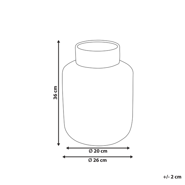Dekovase RENUN Keramik 36 cm Naturfarben