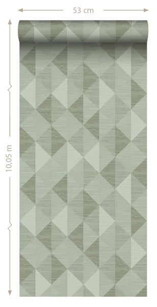 Origin Wallcoverings Tapete 3D Grasmuster Hell Graugrün - 50 x 900 cm - 347883