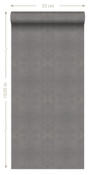 Origin Wallcoverings Tapete Tierhautmuster Dunkelbraun - 53 cm x 10.05 m - 347311