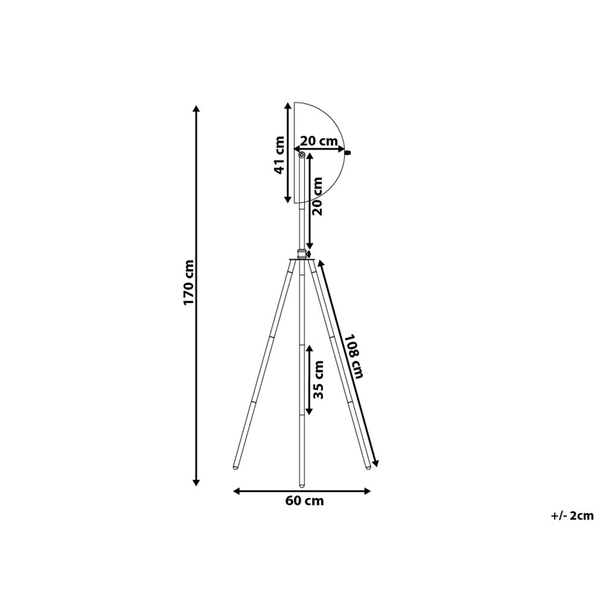 Stehlampe THAMES Metall Schwarz
