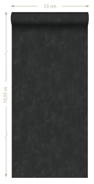 ESTAhome Tapete mit malerischem Effekt Schwarz - 53 cm x 10.05 m - 136408