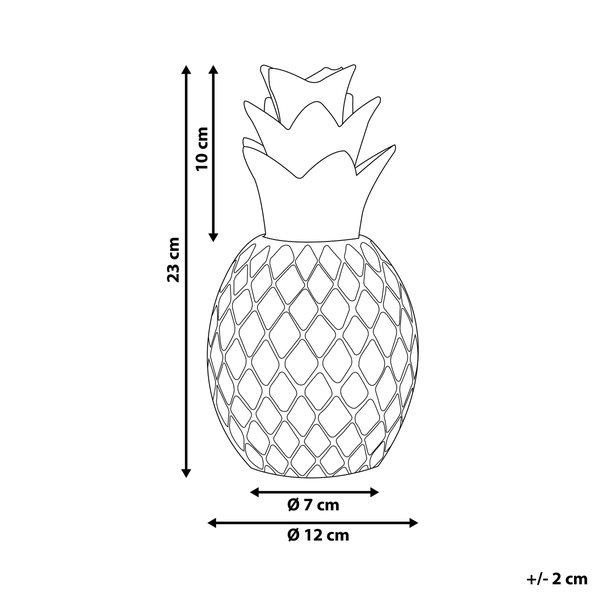 Dekofigur Ananas TYANA Keramik Weiß
