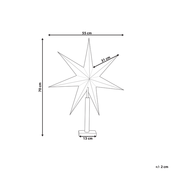 Dekorative Lampe Sternform Beige MANA