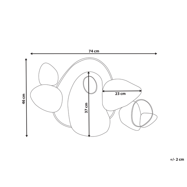 Dekorative Wandskulptur mit abstrakten Formen und goldfarbenen Akzenten