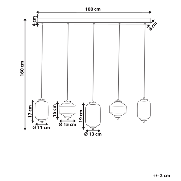 LED Hängeleuchte SULLANE LED Glas Bunt