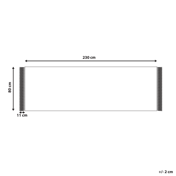 Teppich CETMI Beige 80 x 230 cm Baumwolle
