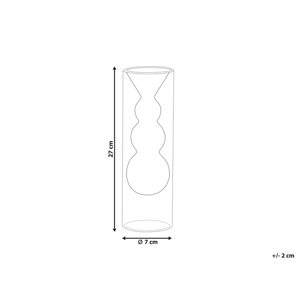 Blumenvase KALOCHI Glas 27 cm Türkis