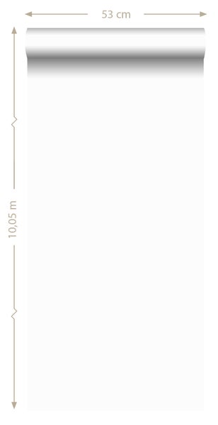 Origin Wallcoverings Tapete Uni Crême-Weiß - 53 cm x 10.05 m - 346612