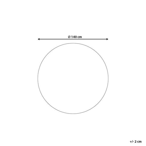 Teppich HALFETI Orange ø 140 cm Baumwolle
