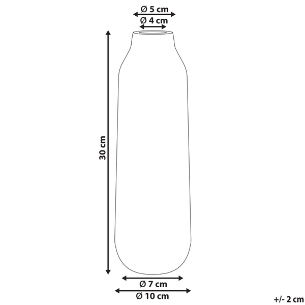 Blumenvase MULAI Steinzeug 30 cm Weiß