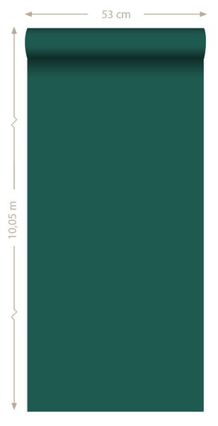 Origin Wallcoverings Tapete Uni mit Glanzeffekt Petrolblau - 53 cm x 10.05 m - 347216
