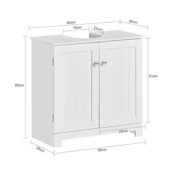 Waschbeckenunterschrank mit Maßen