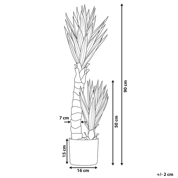Kunstpflanze YUCCA 90 cm Grün